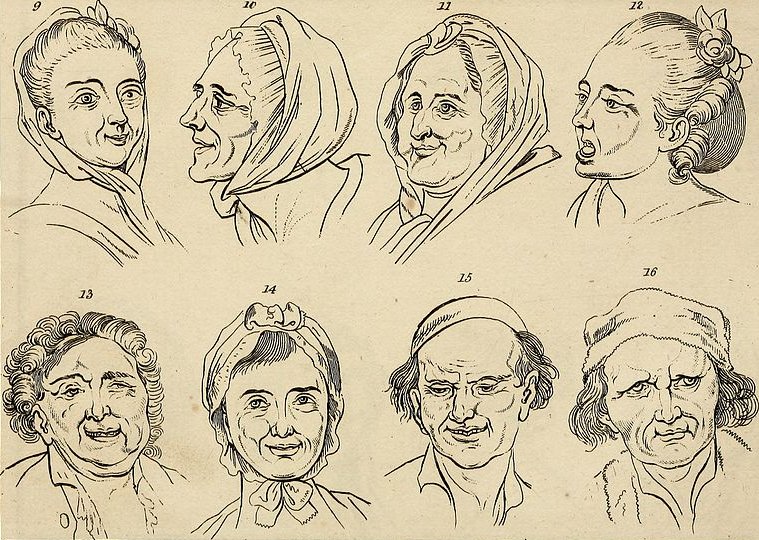 Illustration of females from J.C. Lavater’s Essays on Physiognomy.