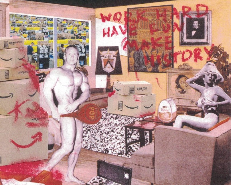 Collage based on Richard Hamilton’s Just what is it that makes today’s homes so different, so appealing?